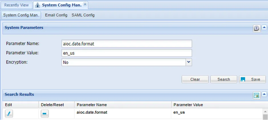 Setting for Time/Date Format