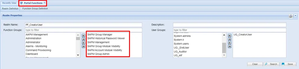 Creator User Portal Functions