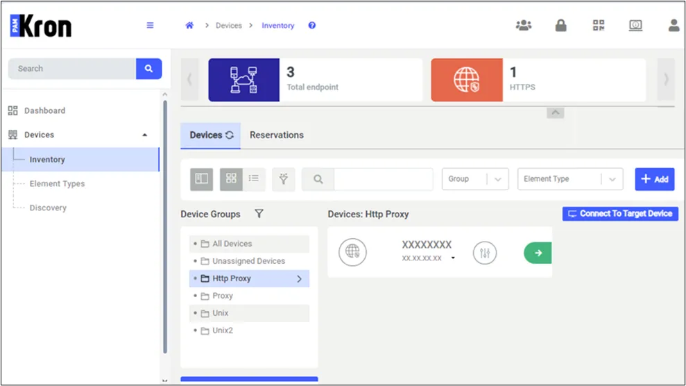 Connect to Target Device Option