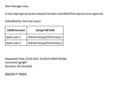 Approval by e-mail Approval by e-mail