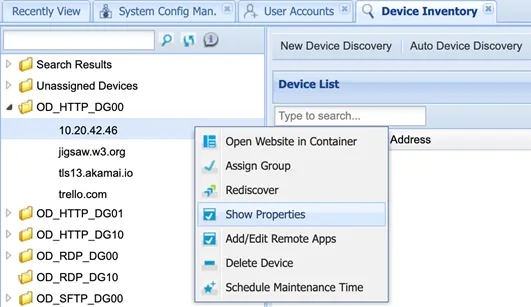 Device Properties