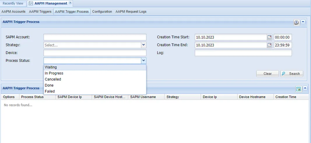 AAPM Trigger Process