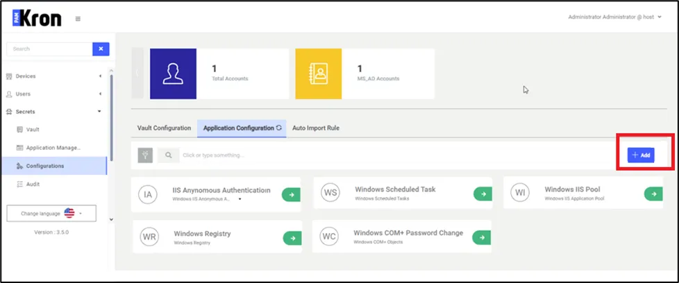 Application Configuration Management Definition Screen Application Configuration Management Definition Screen