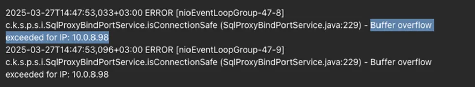 Configuration Parameters – Buffer Overflow Protection