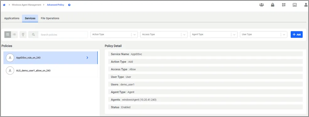 Advance Service Policy Config