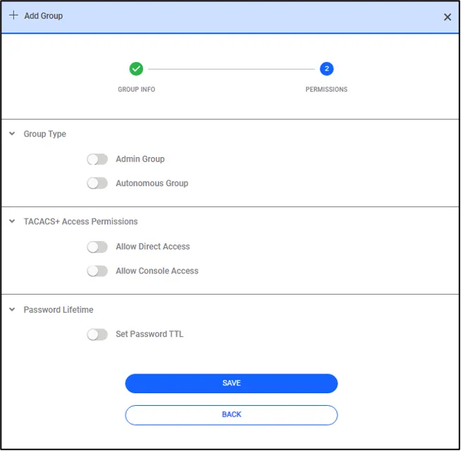 User Group Definition features