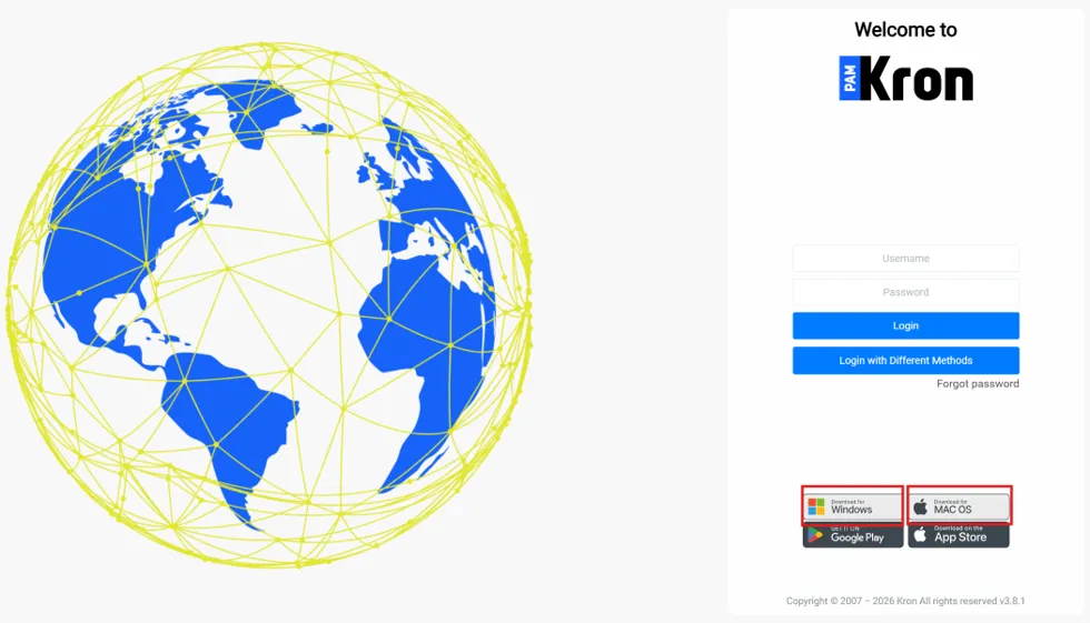 Download the Kron PAM Desktop Client Download the Kron PAM Desktop Client