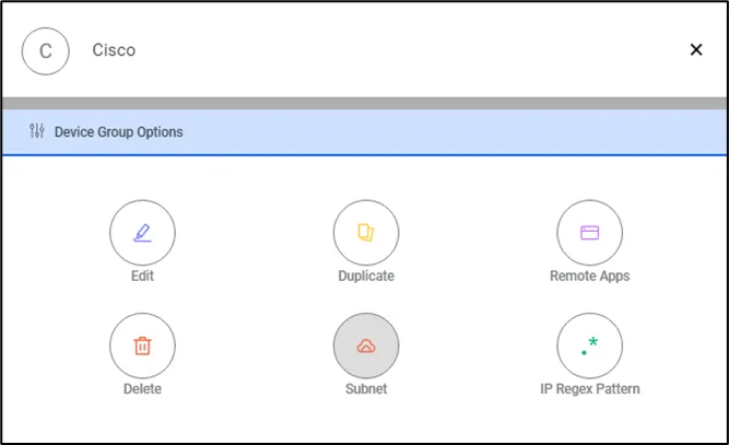 Add / Edit subnet Option