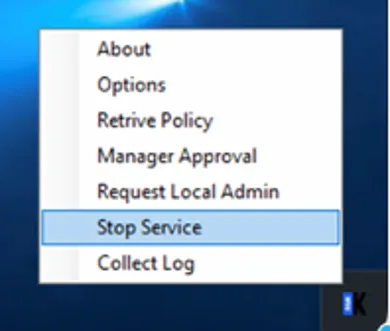 Stop Service Function