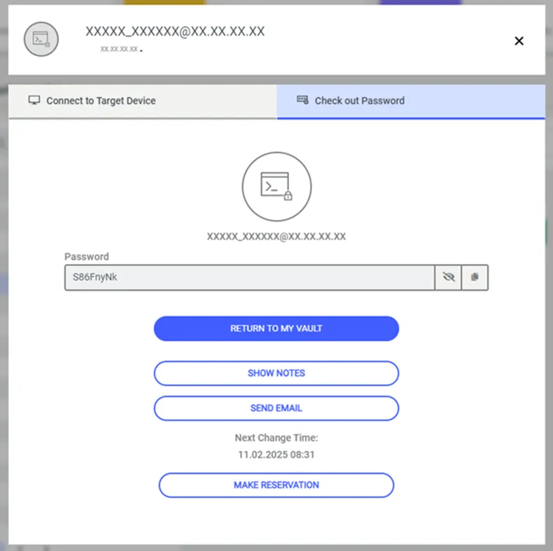 Pop-up check-out password Pop-up check-out password
