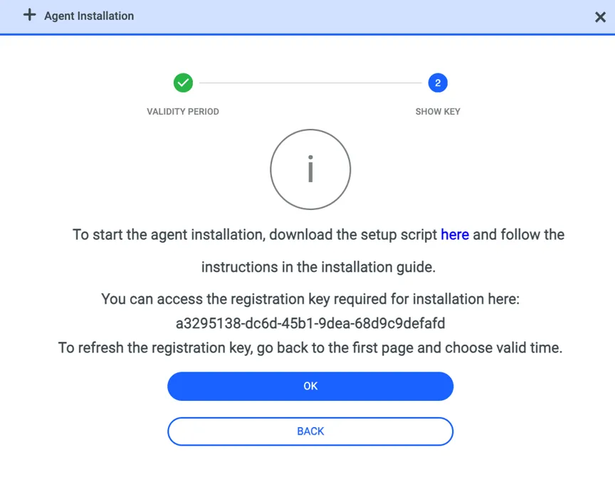 Kron PAM Linux Agent Management Menu - Adding New Agent