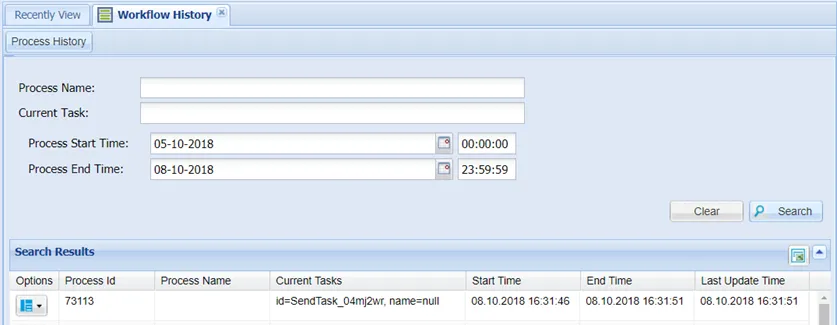 Workflow History