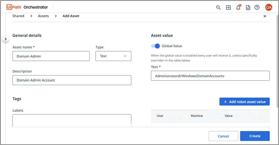 Add Asset Add Asset