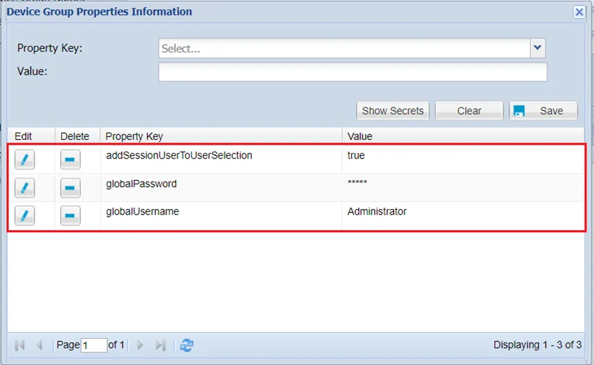 Global Username/Password and Session User Properties set at the same time