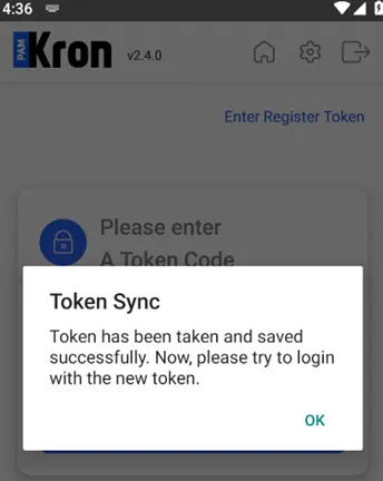 Token mismatch 