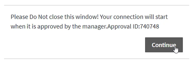 Continue to check the Managerial Approval status.