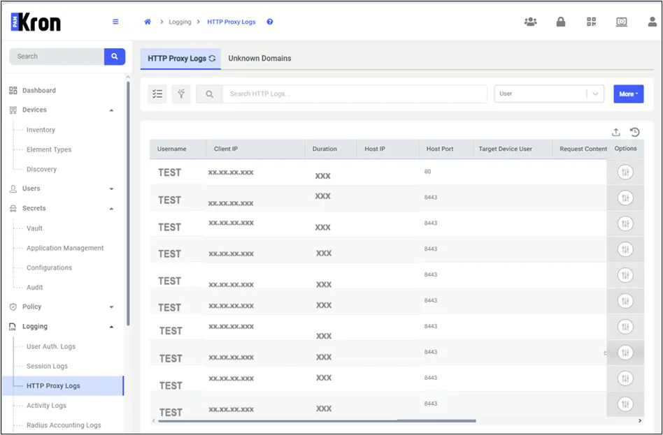 HTTP Proxy Logs 