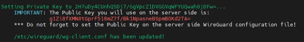 The Public Key that will be used on the Remote Access Portal (RAP)’s side The Public Key that will be used on the Remote Access Portal (RAP)’s side