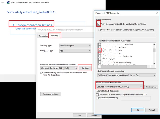Manual Network Settings for Windows