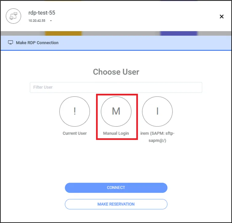 Manual Log In