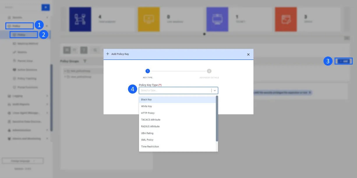 Selecting a Policy Key Type