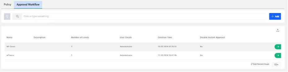 Approval Workflow Tab