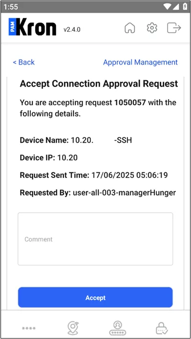 Connection Approval Request Connection Approval Request
