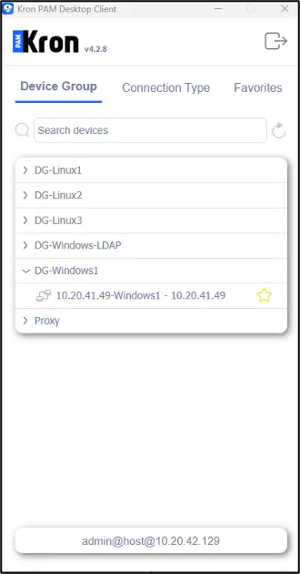 Kron PAM Desktop Client for RDP Connection Kron PAM Desktop Client for RDP Connection