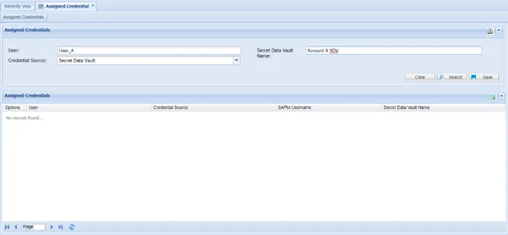 Assigned Credential Feature Configuration