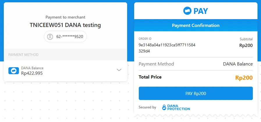 DANA First Payment with Recurring Issue Confirmation DANA First Payment with Recurring Issue Confirmation