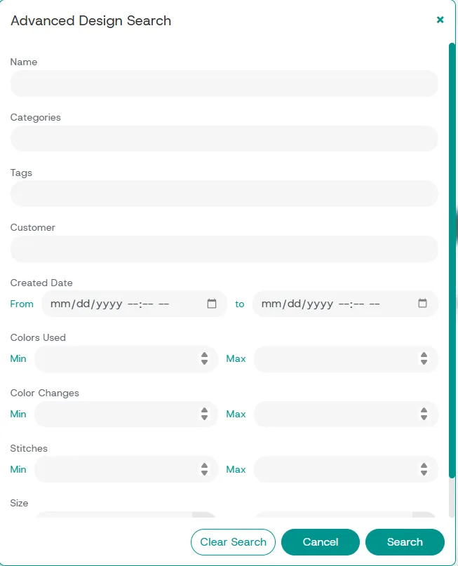 New Design filtering options New Design filtering options