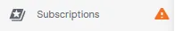 Subscriptions Menu with Expiry Warning Subscriptions Menu with Expiry Warning