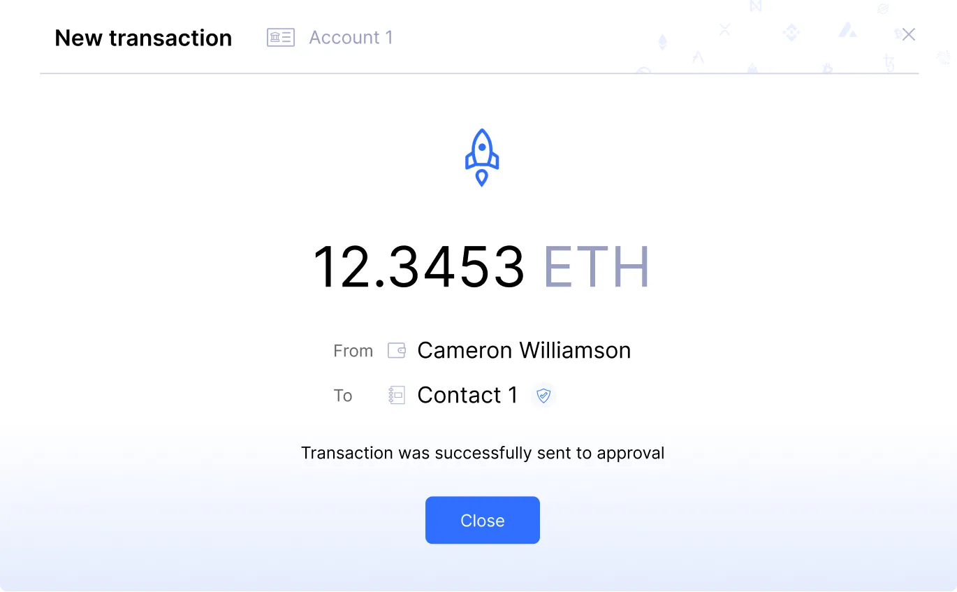 A successfully submitted transaction