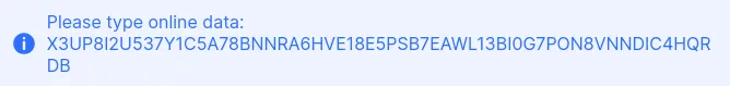 Online data found at the top of the Proxy's display