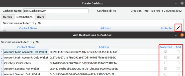 Adding destinations Adding destinations
