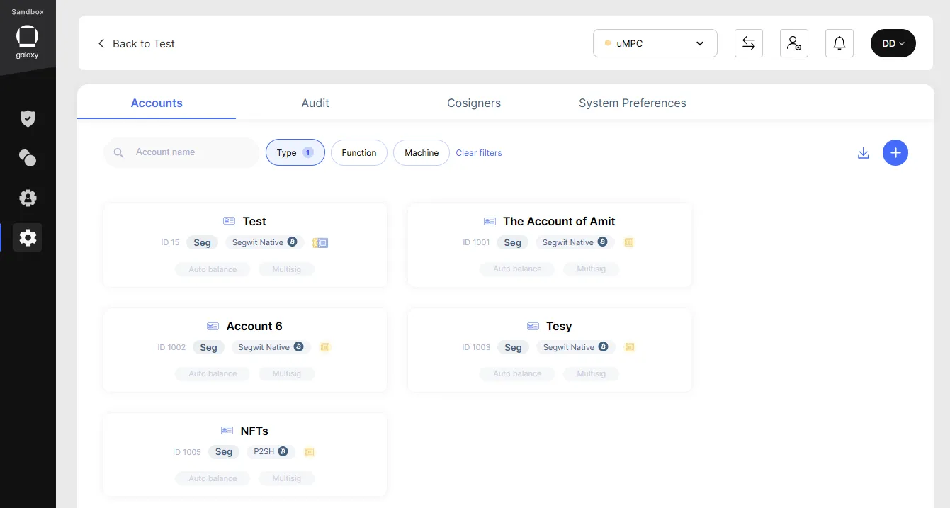 Accounts on the desktop app