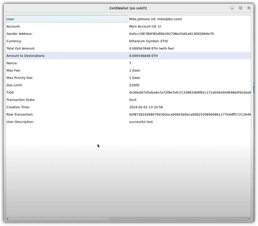 Expanded transaction details