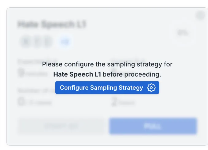 Sampling Strategy Setting