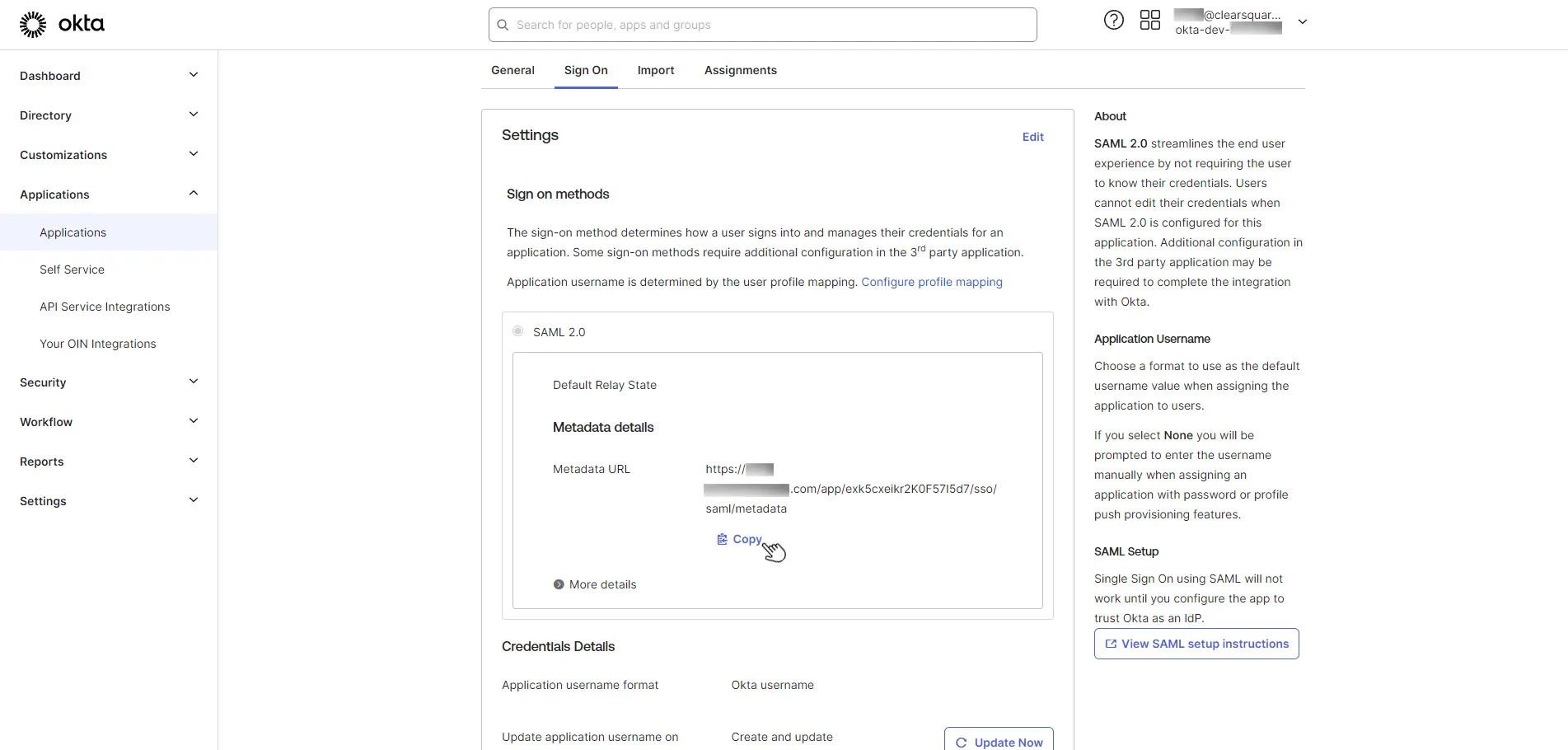 [Step 11] SSO setup Okta