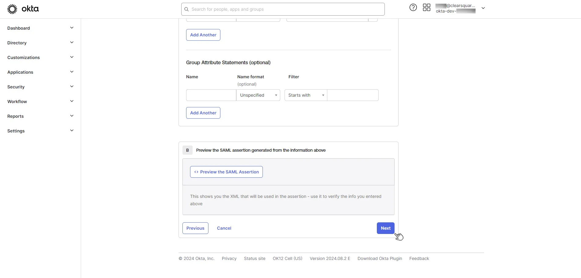 [Step 10] Complete SAML Editing