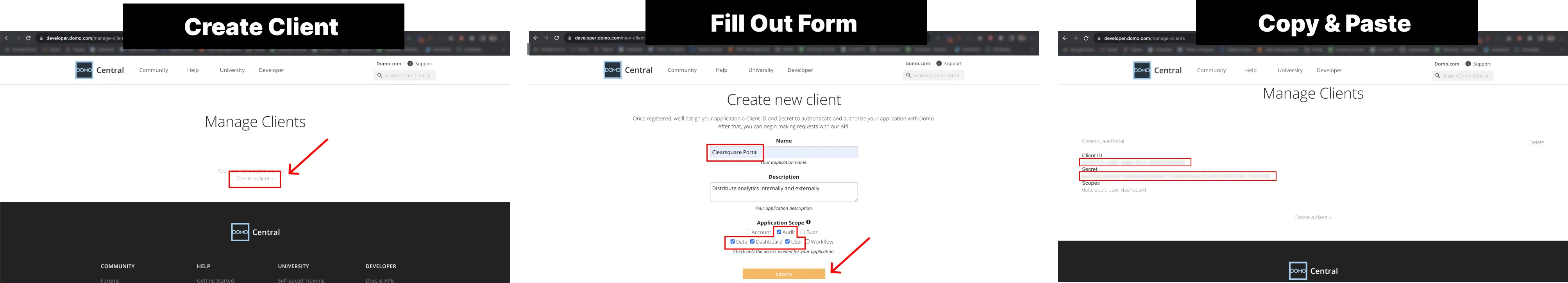 Create a new client Create a new client