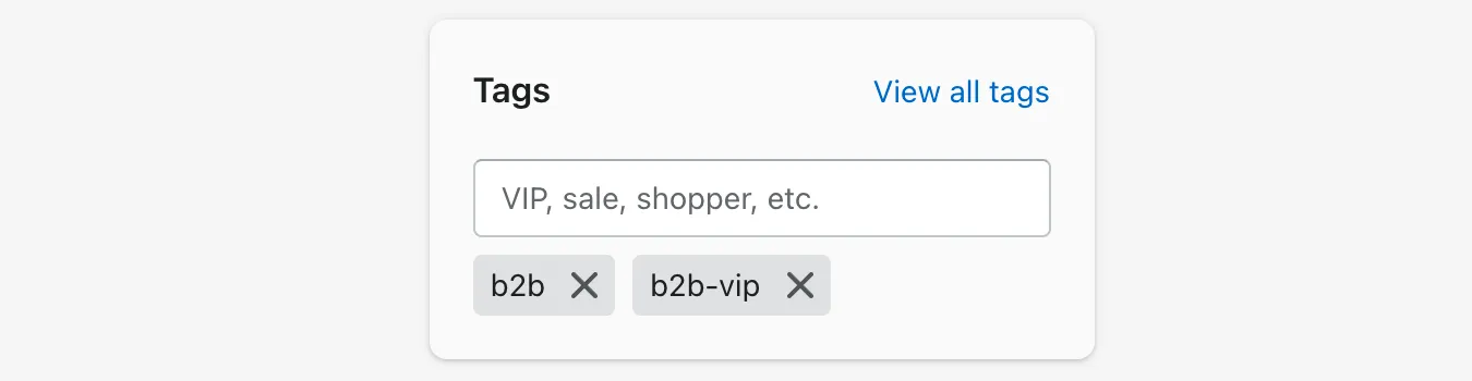 How customer tags are then assigned in Shopify