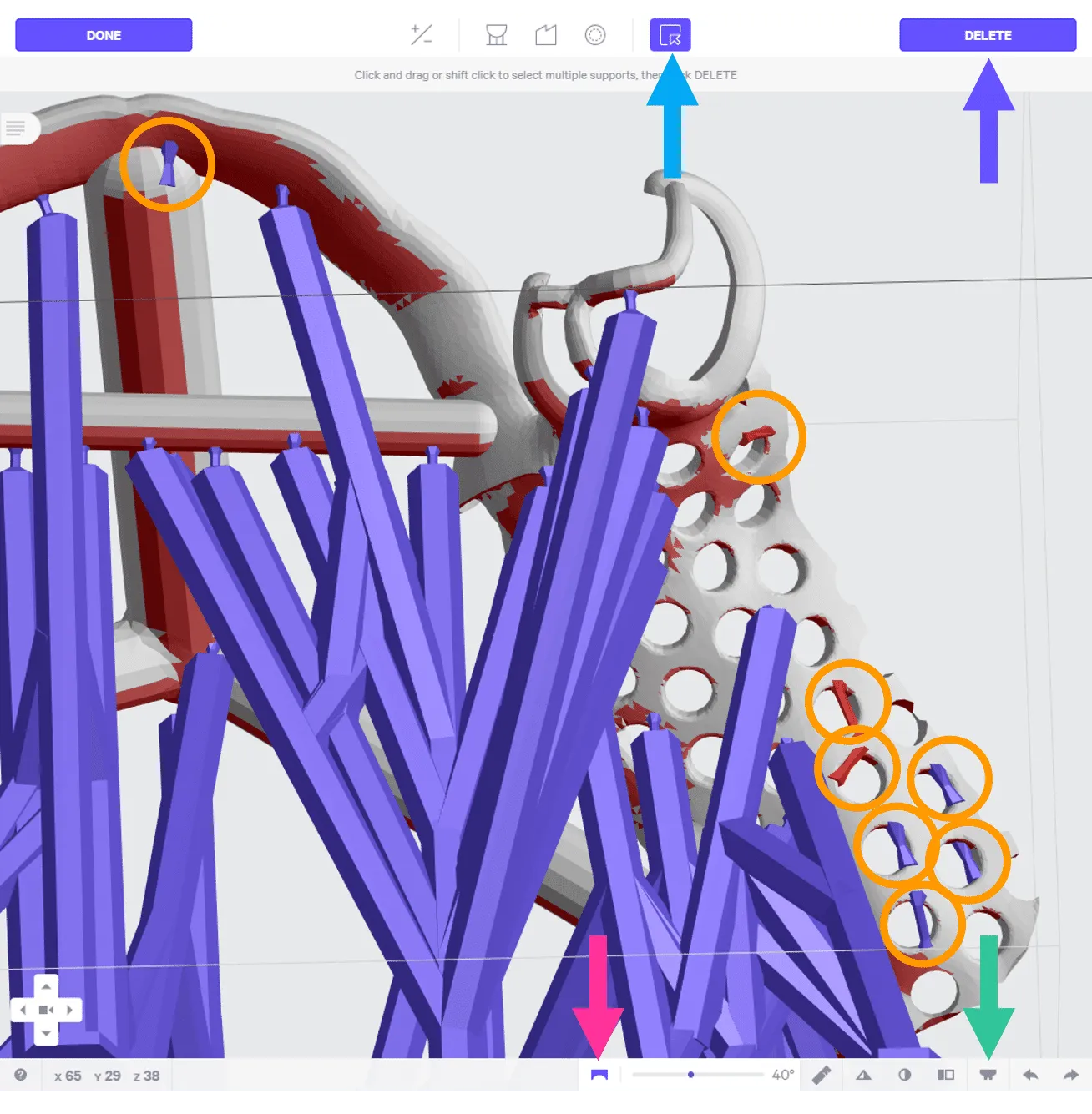 Remove minor supports Remove minor supports