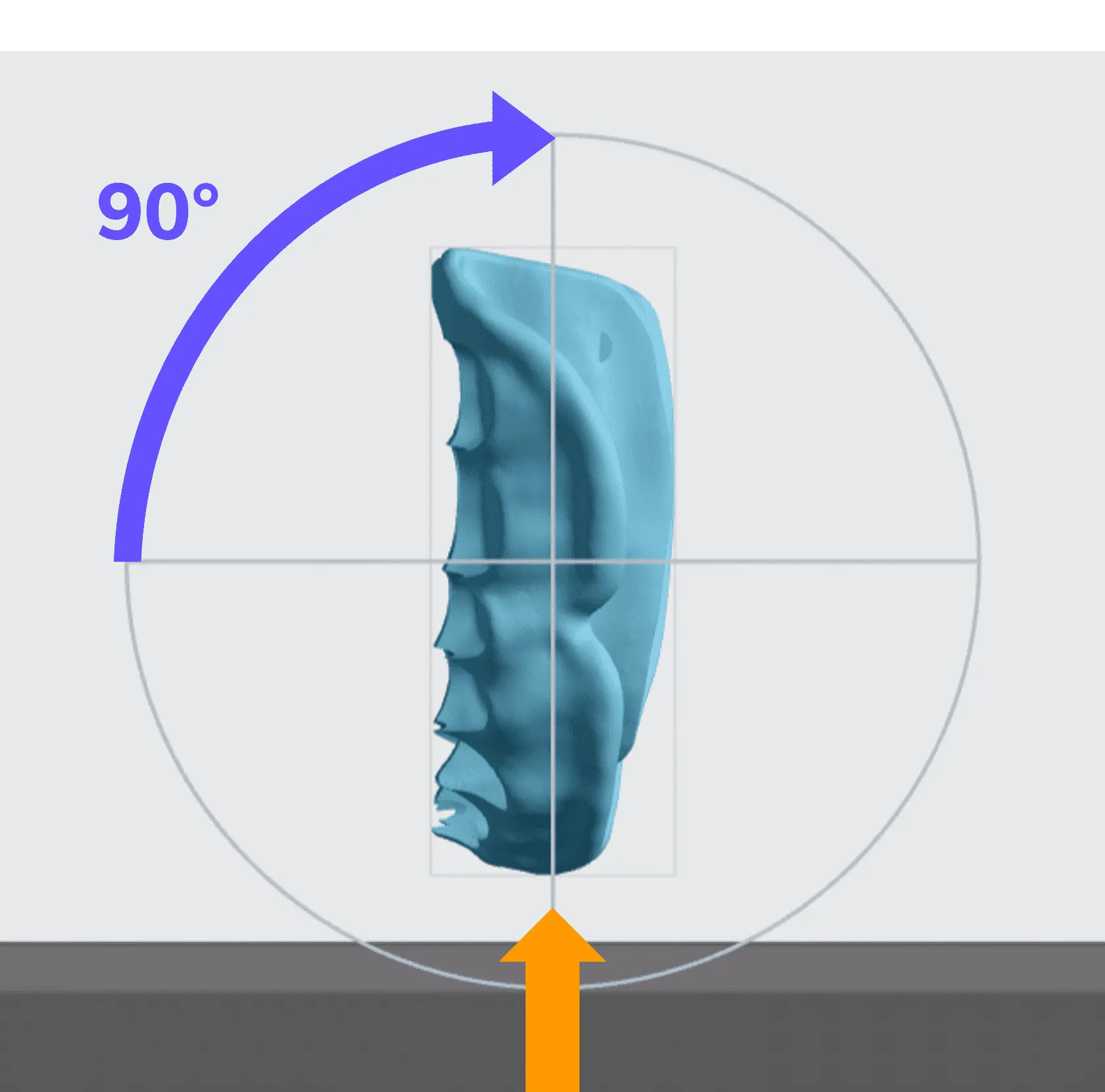 Upper denture base orientation Upper denture base orientation