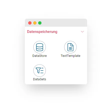 Workflow Komponenten 'Datenspeicherung' Workflow Komponenten 'Datenspeicherung'