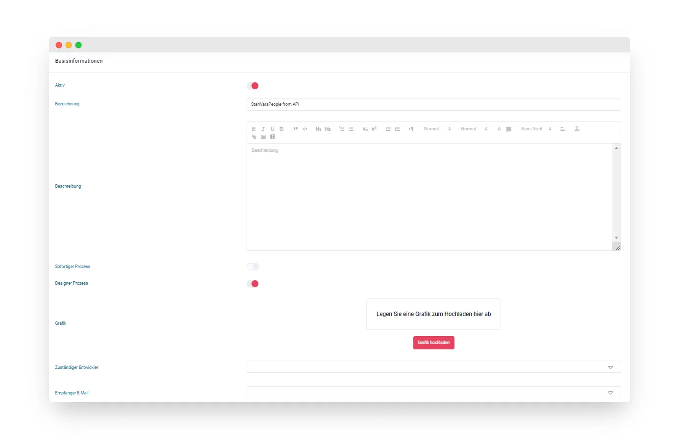 Basisinformationen Workflow