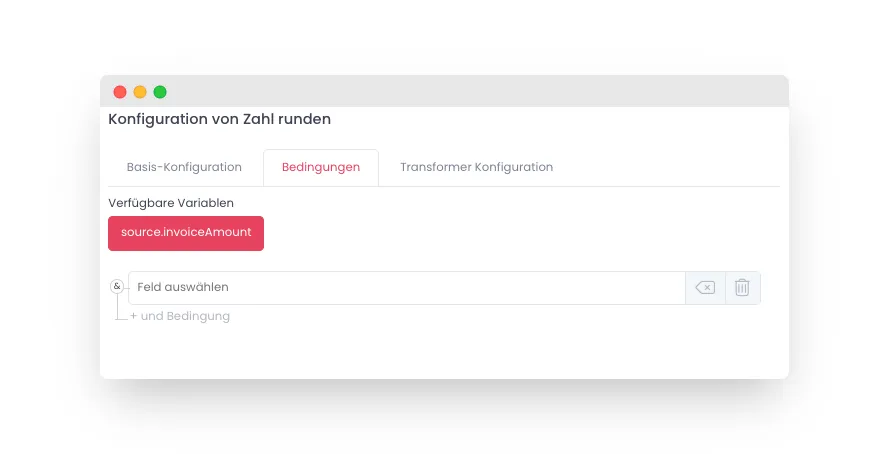 Konfiguration der Bedingungen
