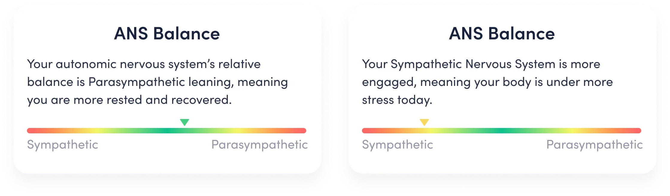 Examples displaying the ANS Balance in an app card.