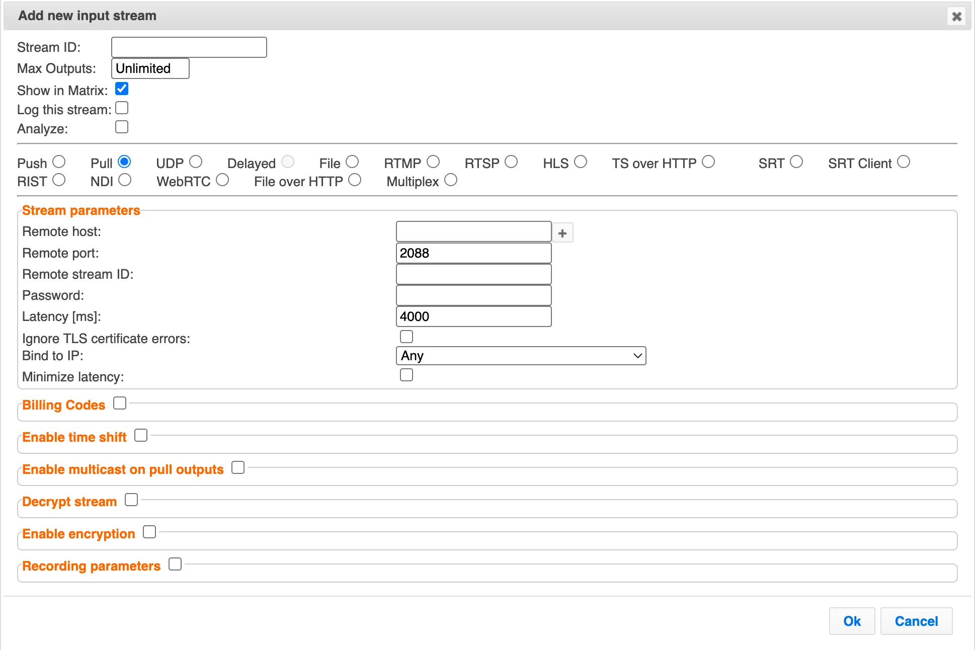 New Pull Input