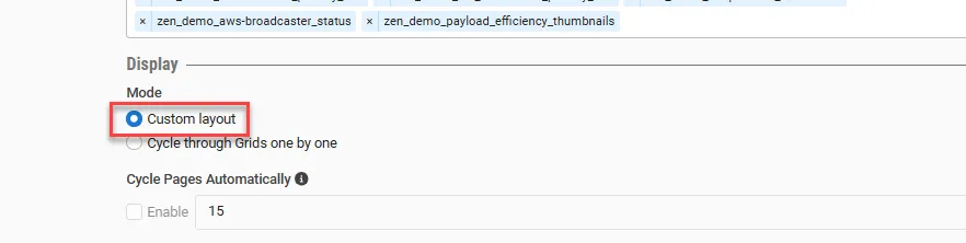 Custom Layout option
